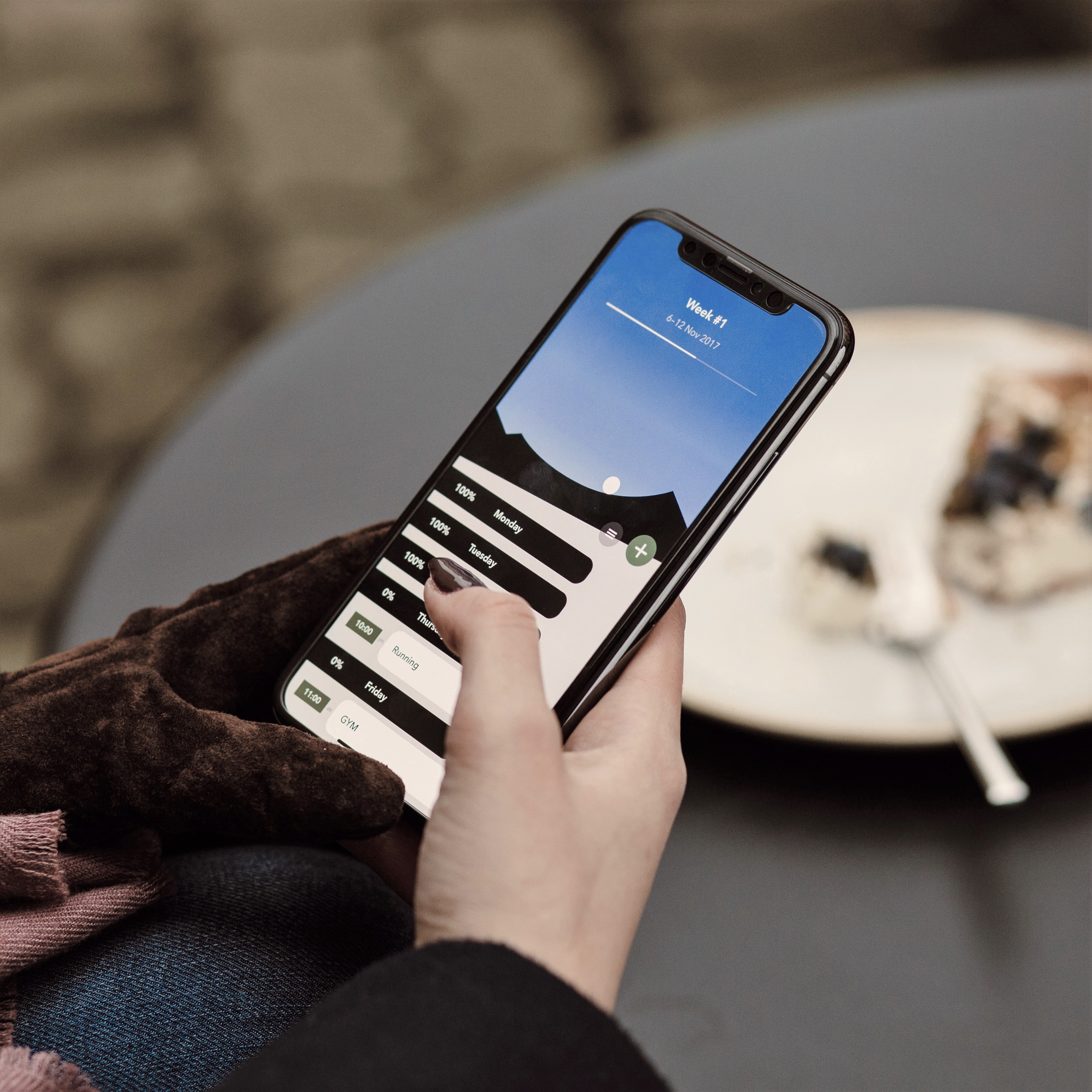 Hands holding a smartphone